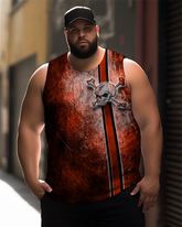 T-shirt sans manches imprimé grande taille pour homme